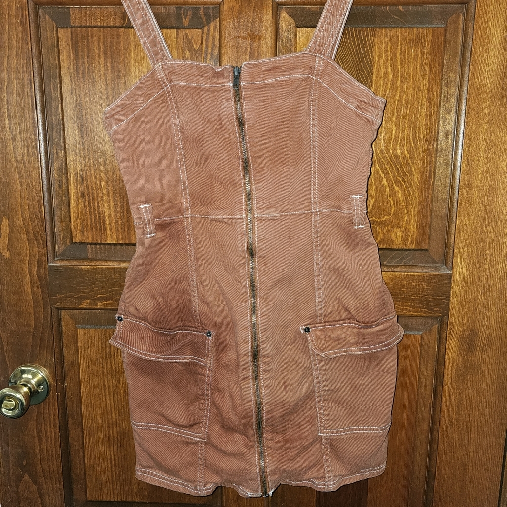 Brown jean dress